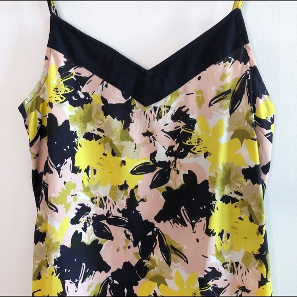 Jolie Floral Slip Mini Dress - Pink, Navy & Yellow - Picture 5 of 6